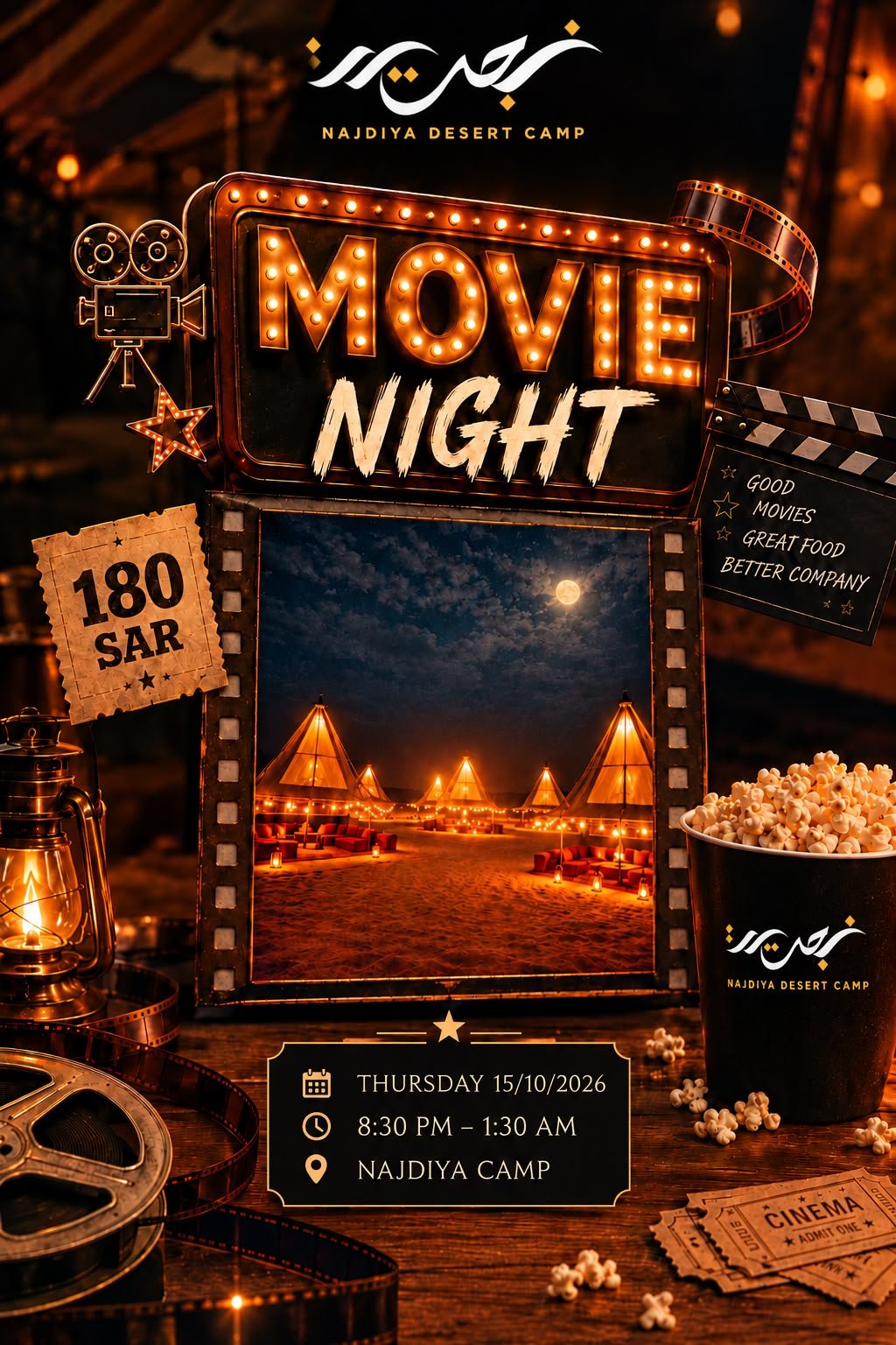 Movie Night at Najdiya Desert Camp